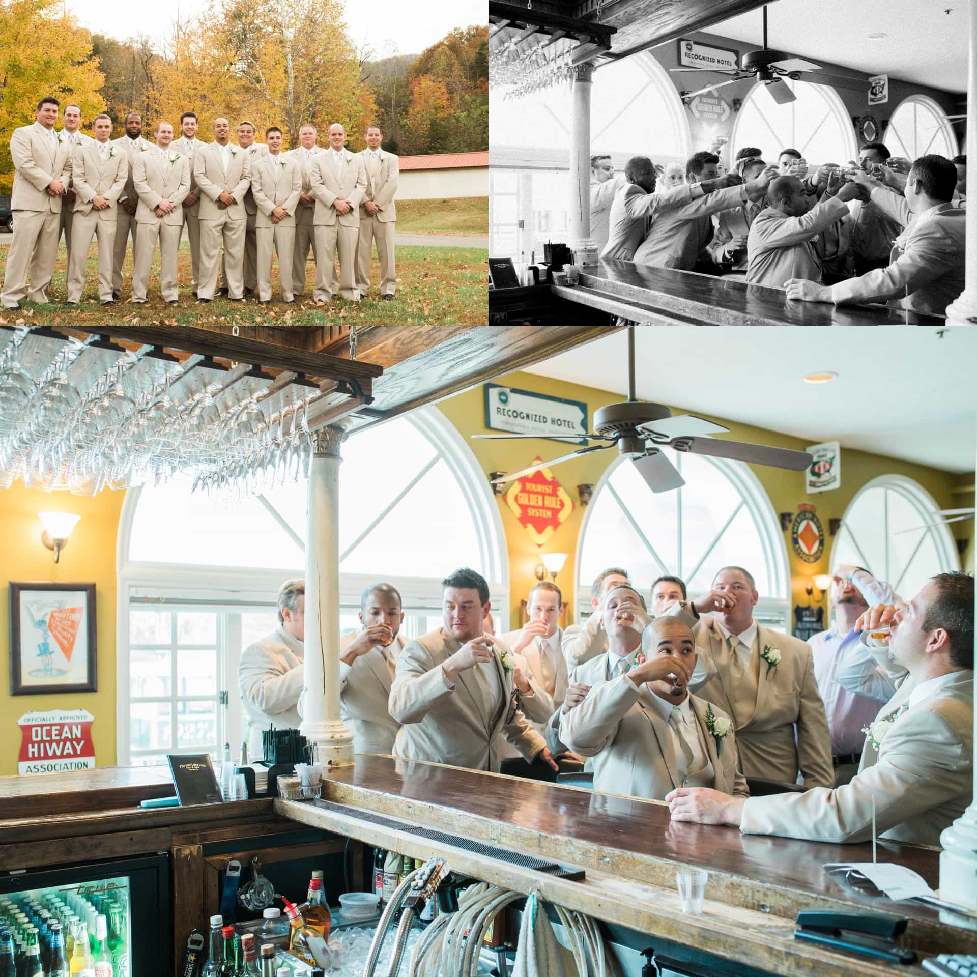 Groomsmen at lake lure wedding