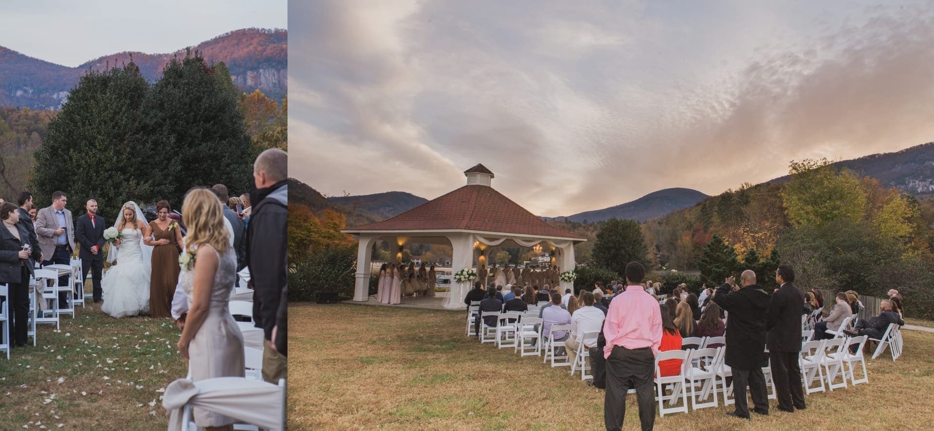 lake lure sunset wedding