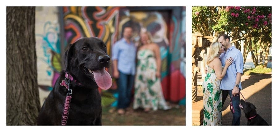 Candid Engagment pictures, Dog included in couple photography