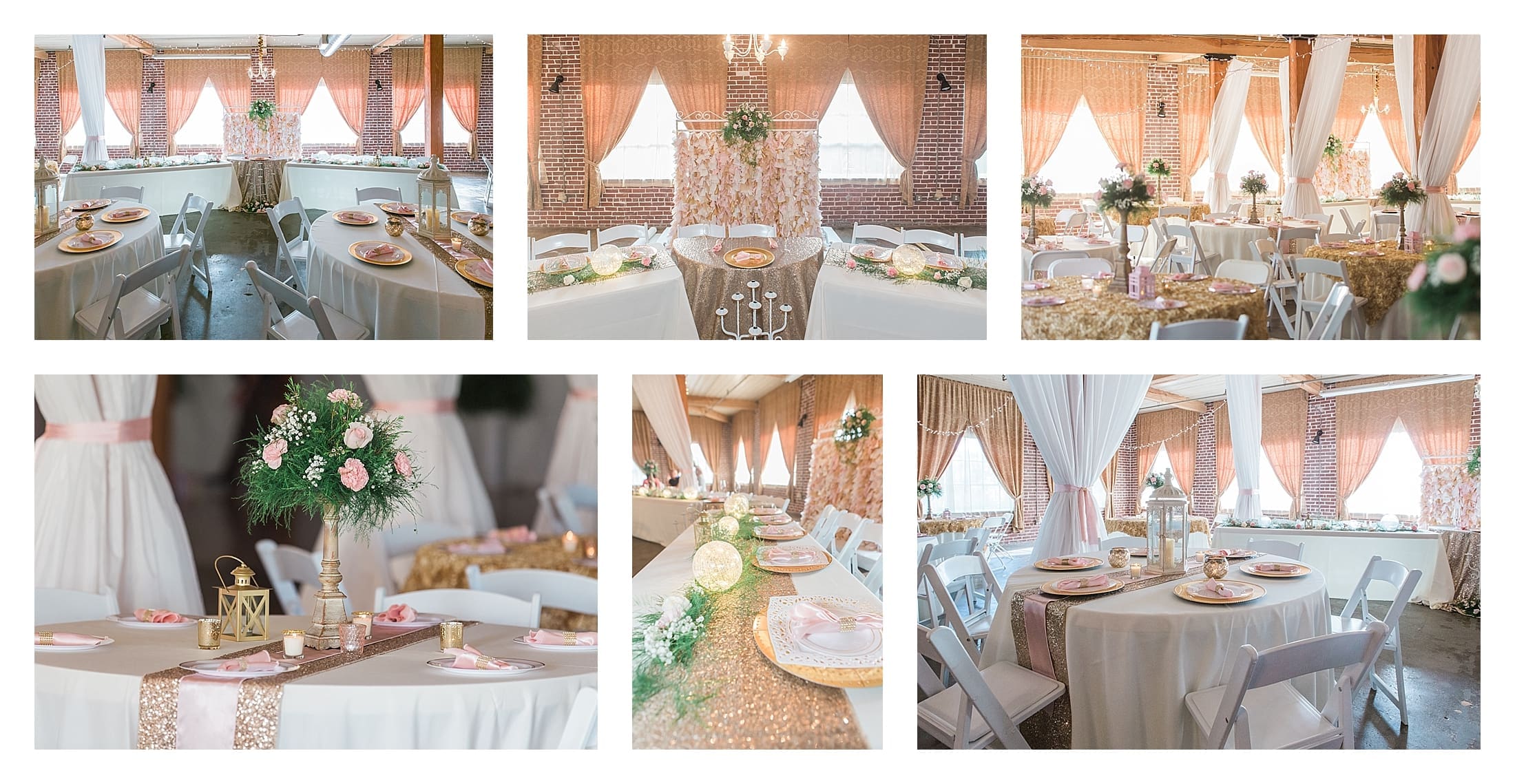 Blush and Gold Wedding Reception.