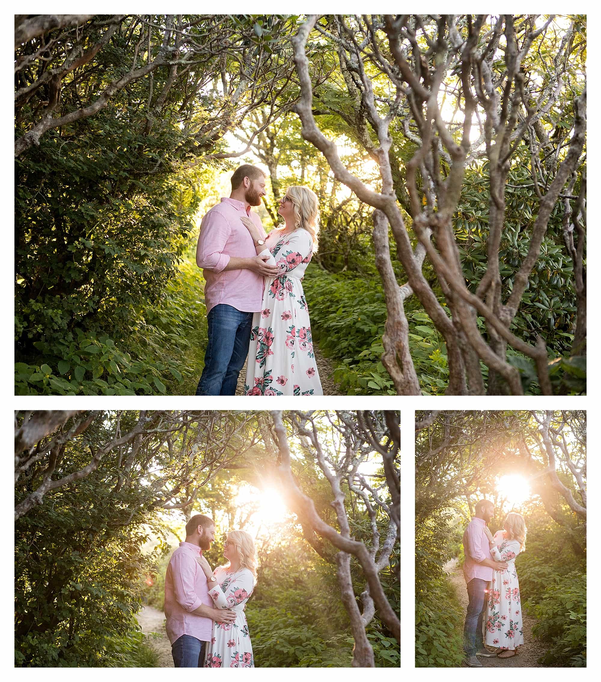 Summer Sunset Engagement in Asheville