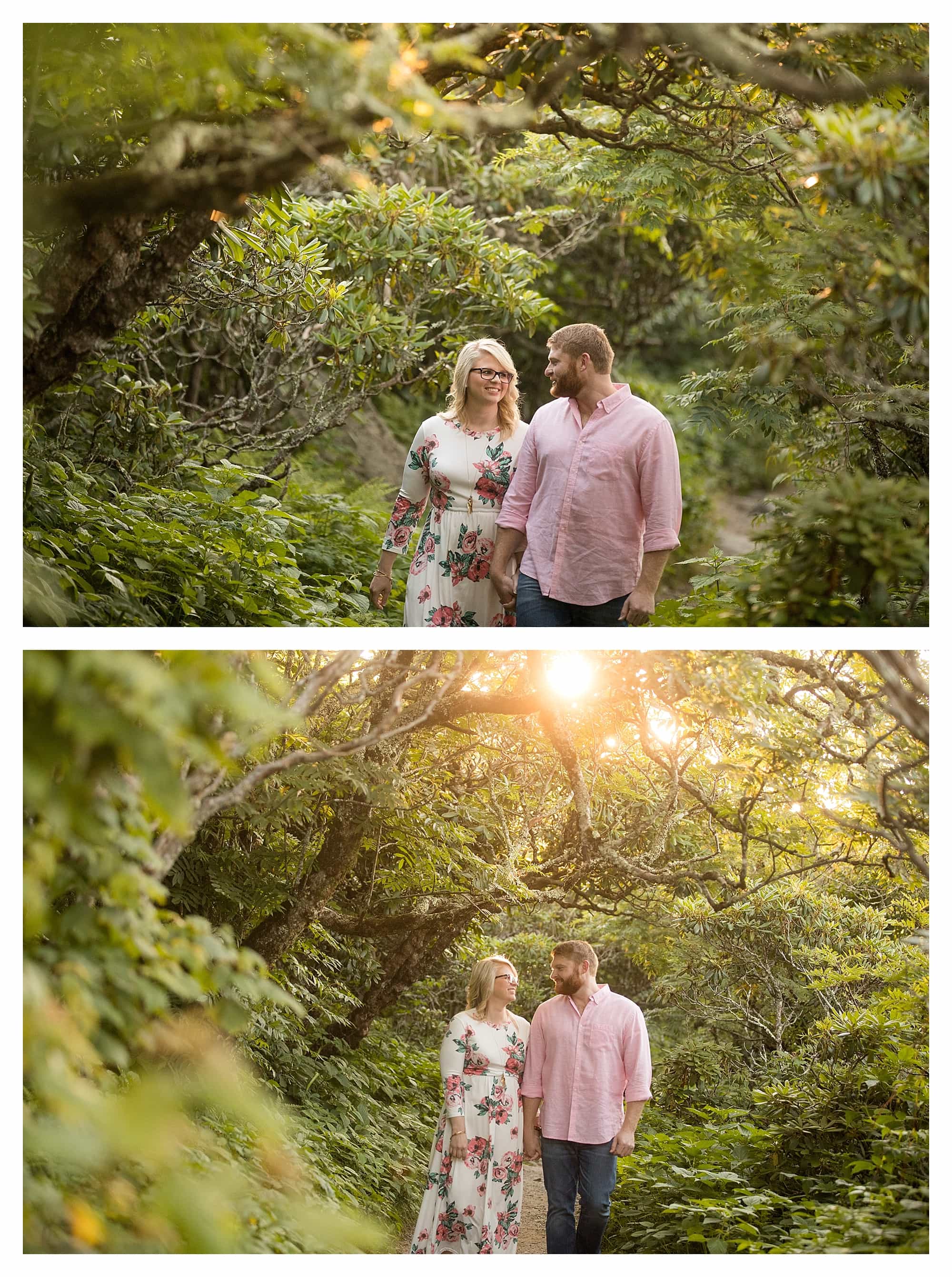 Summer Sunset Engagement in Asheville