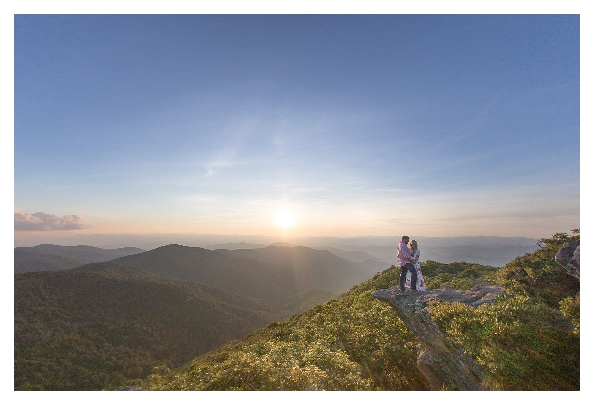 Summer Sunset Engagement in Asheville