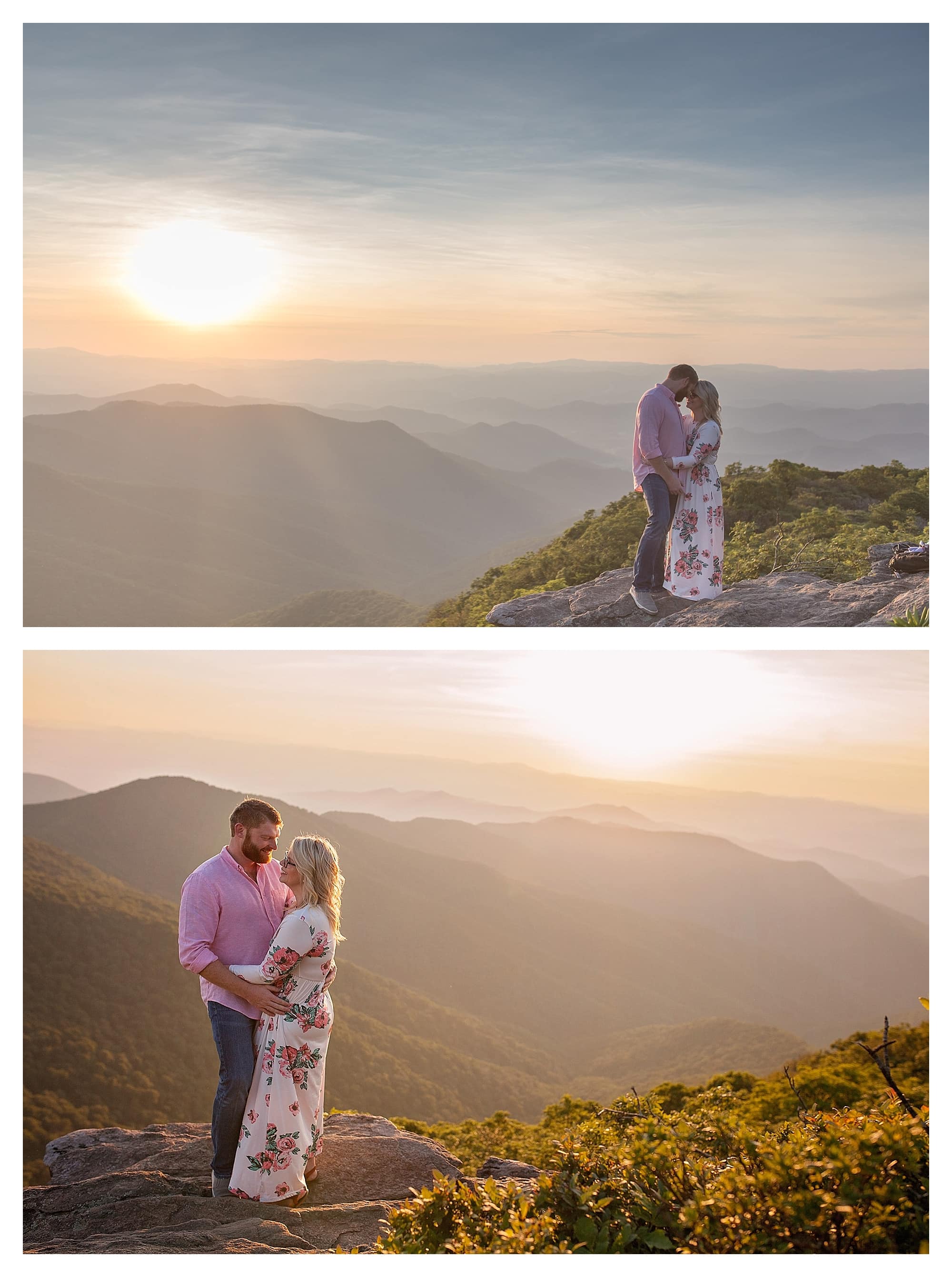 Summer Sunset Engagement in Asheville