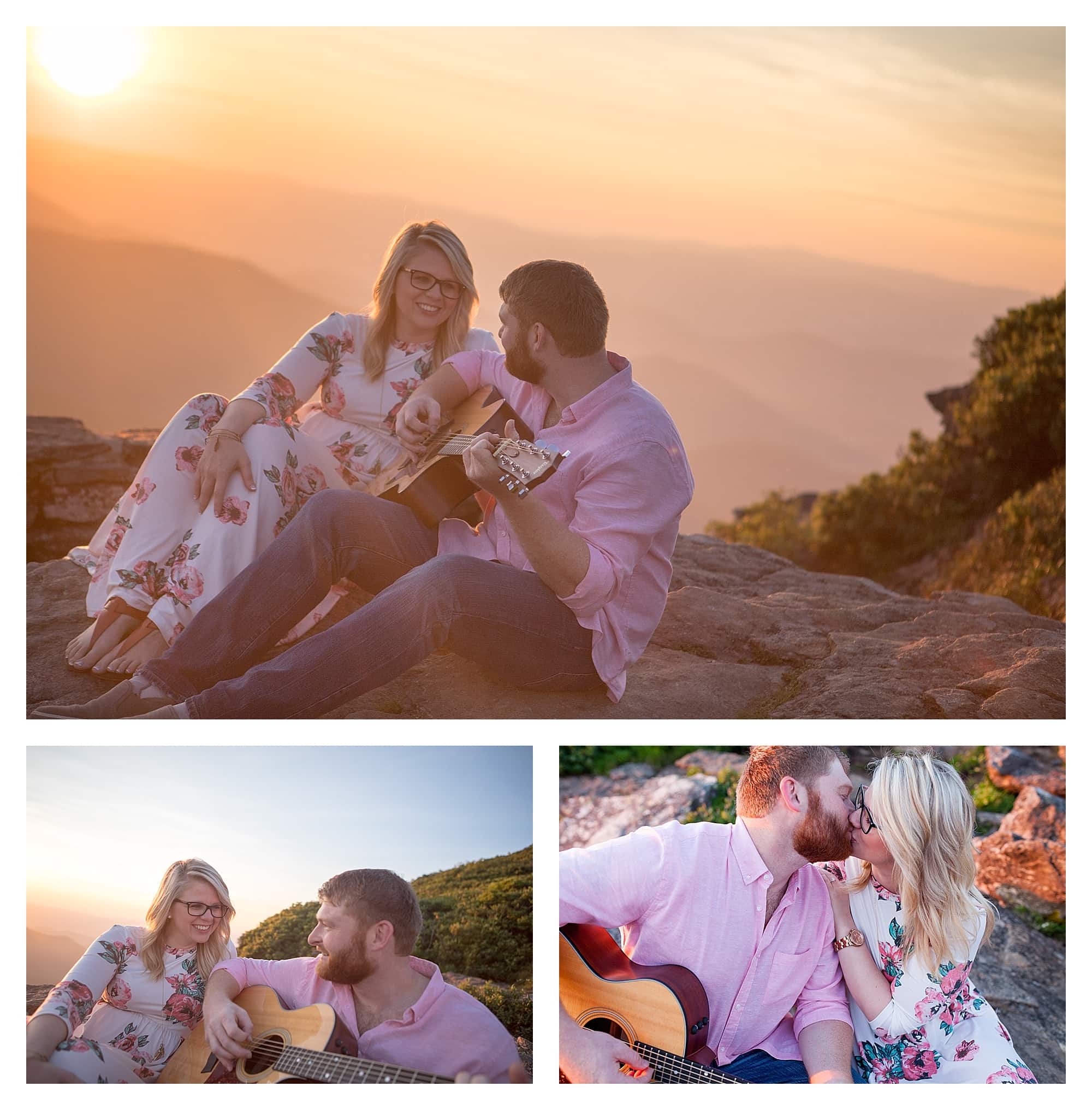 Summer Sunset Engagement in Asheville