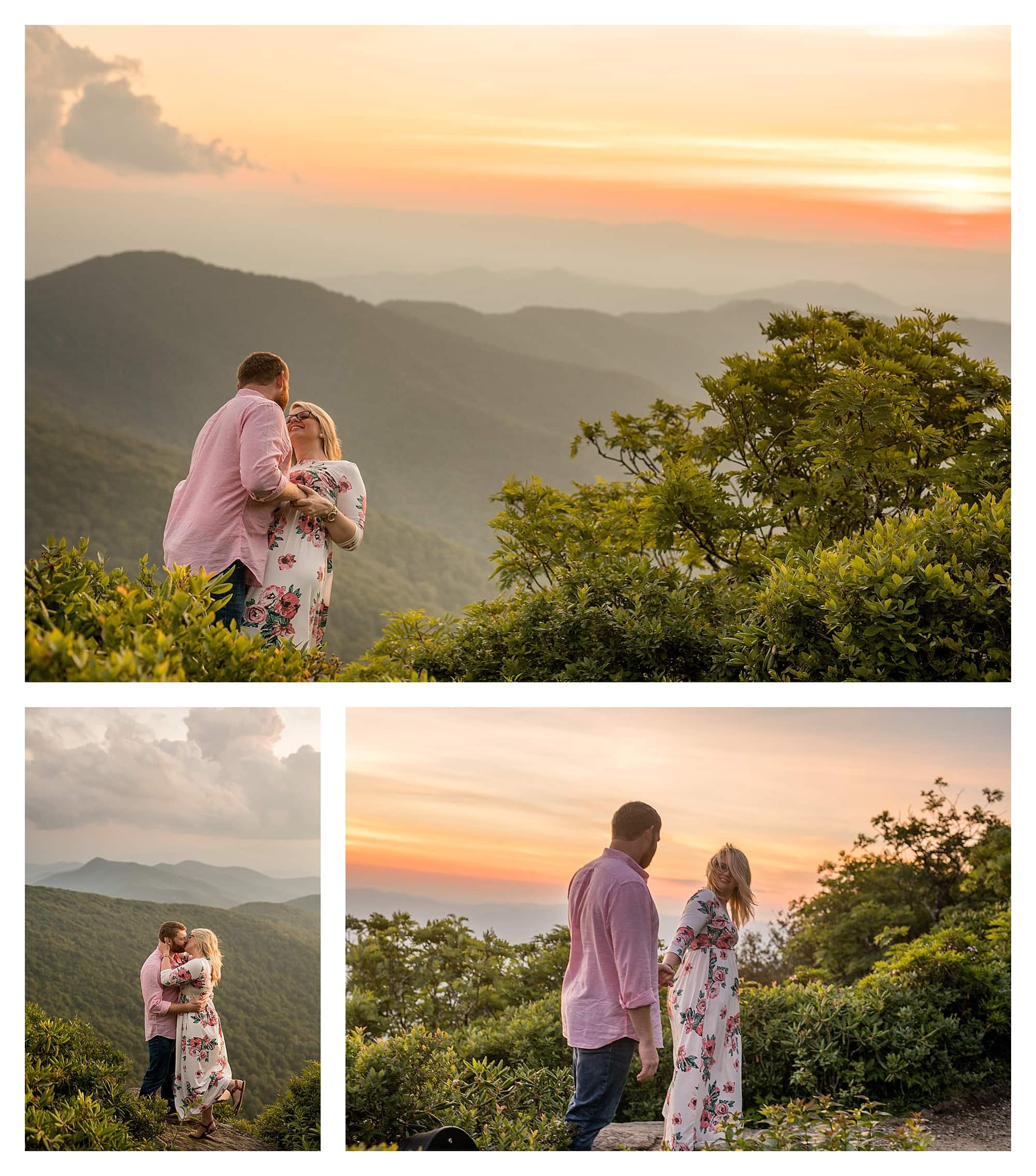 Summer Sunset Engagement in Asheville