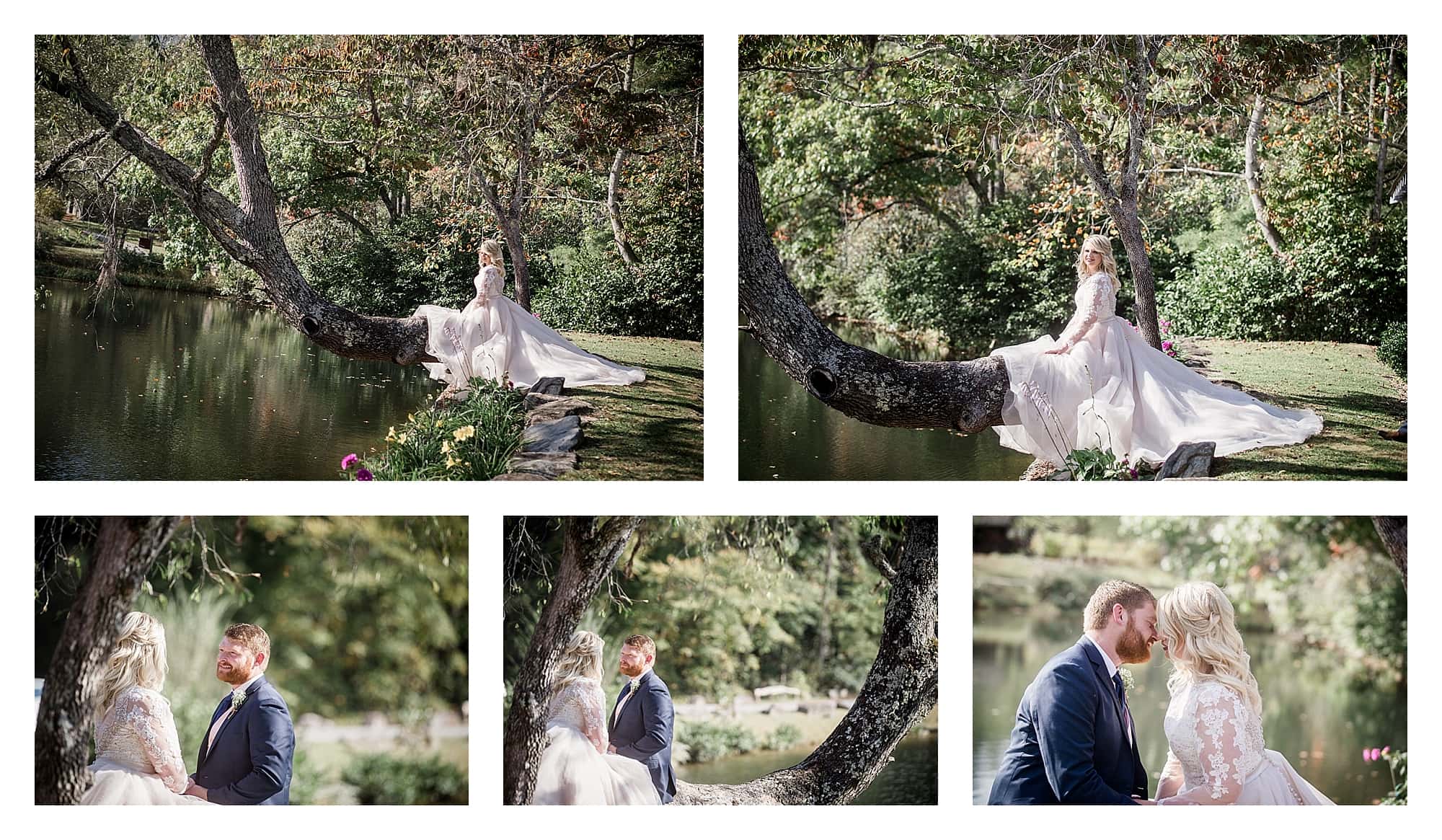 Bride and groom outdoor portraits