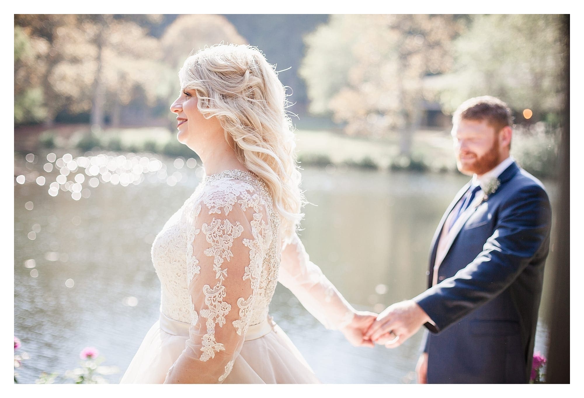 Gorgeous blush and ivory wedding gown