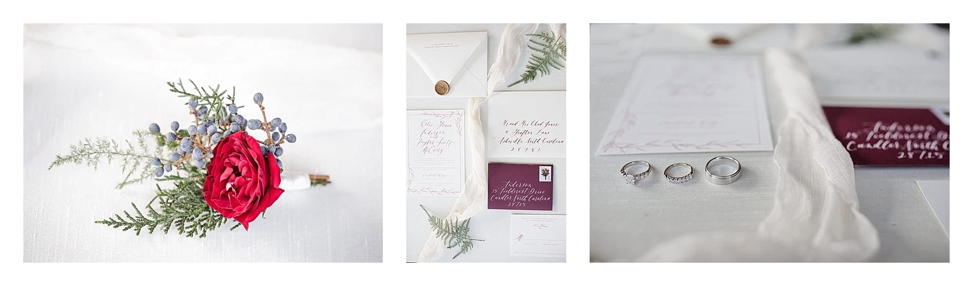 Wedding invitations and flowers