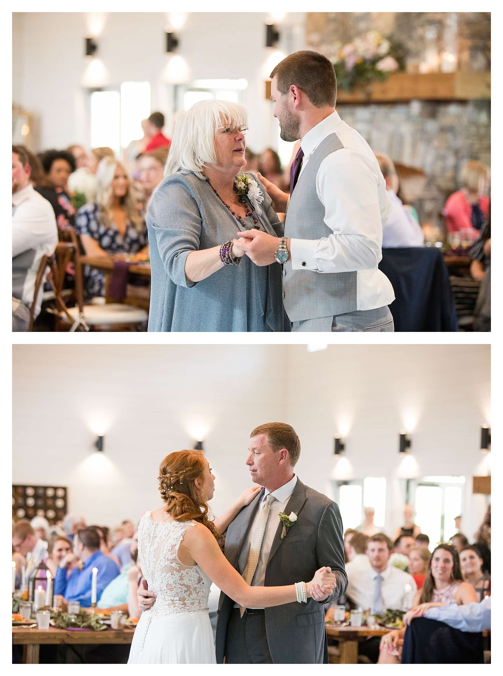 First dances at wedding with parents