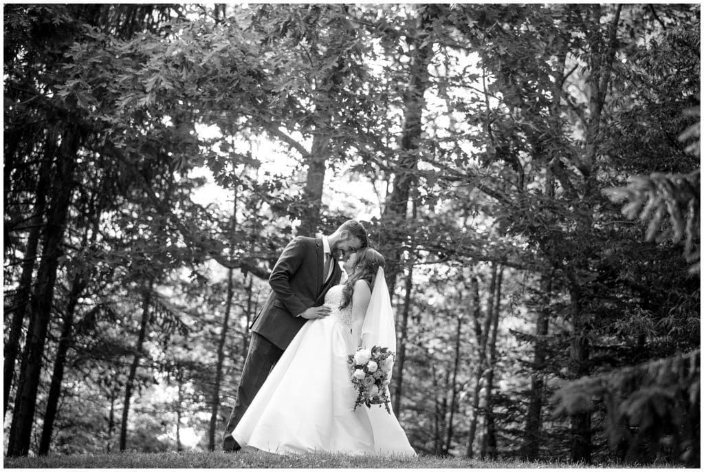 Bride and groom portraits on their wedding day at Honeysuckle Hill in Asheville.