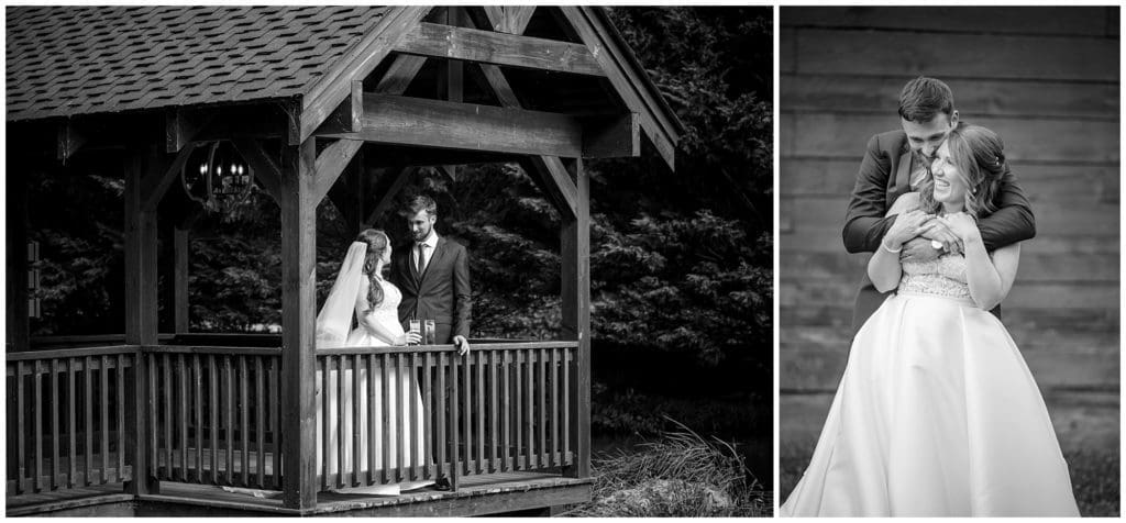 Bride and groom portraits on their wedding day at Honeysuckle Hill in Asheville.