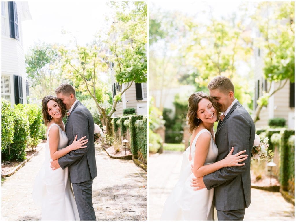 Bride and groom portraits in historic downtown Charleston  | Charleston Wedding Photographer 