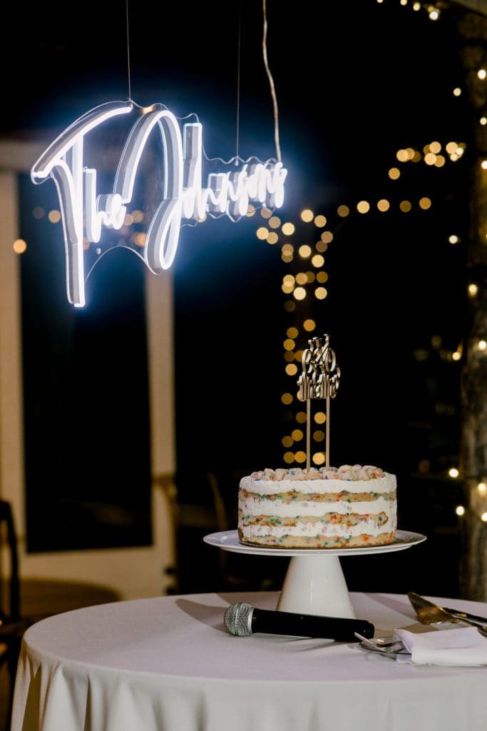 A funfetti cake from The Milk Bar | Kathy Beaver Photography | Asheville Wedding Photographer