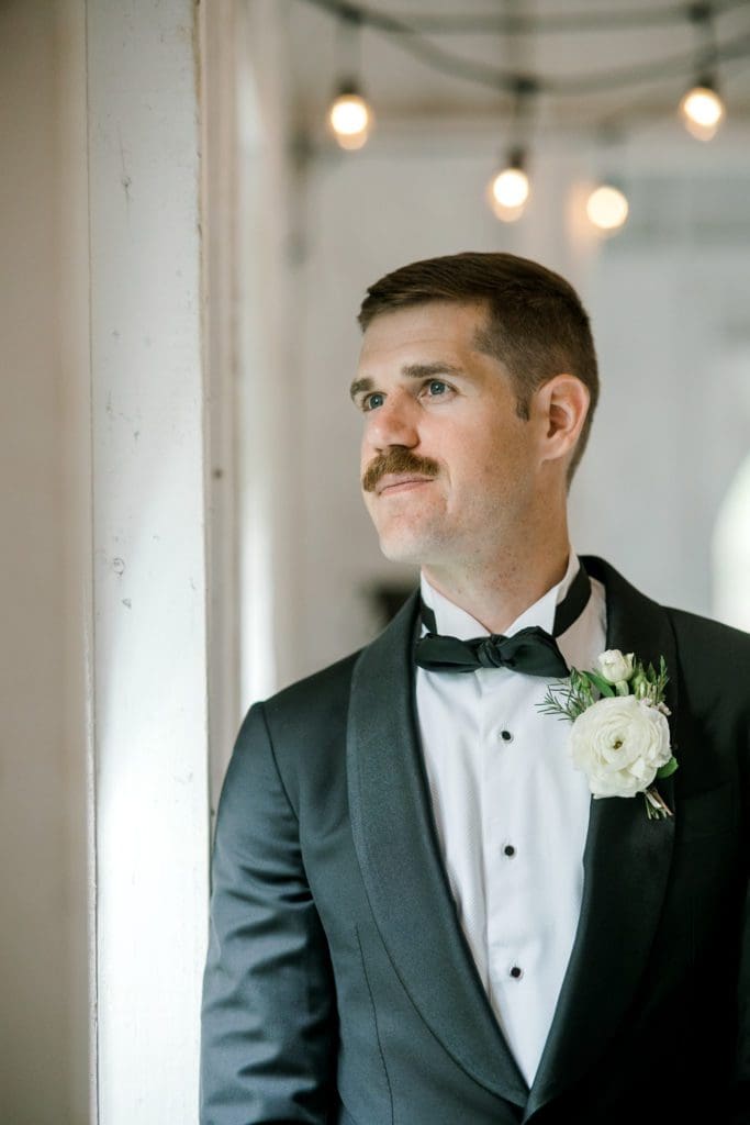 Classic wedding attire with a black tux | Kathy Beaver Photography | Asheville Wedding Photographer