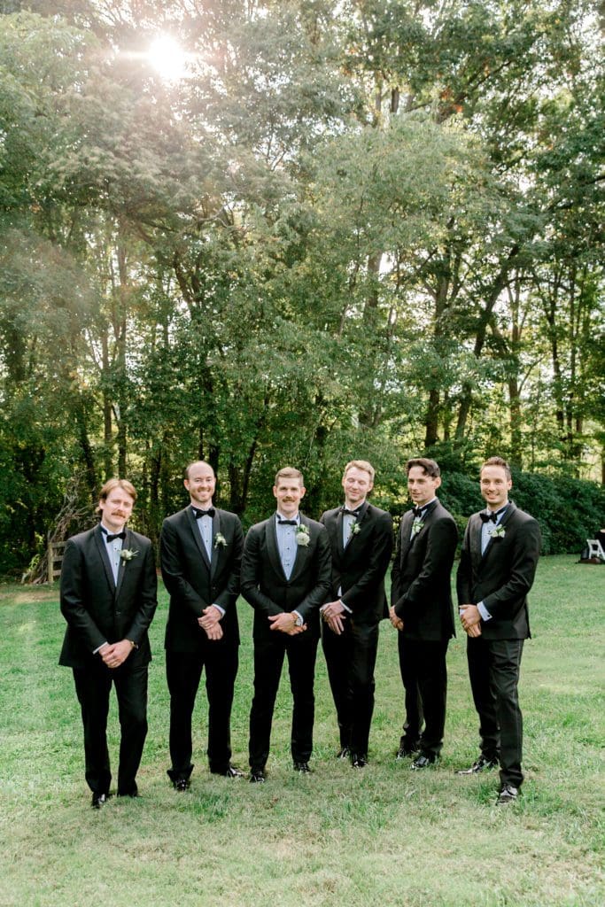 Classic groomsmen attire | Kathy Beaver Photography | Asheville Wedding Photographer