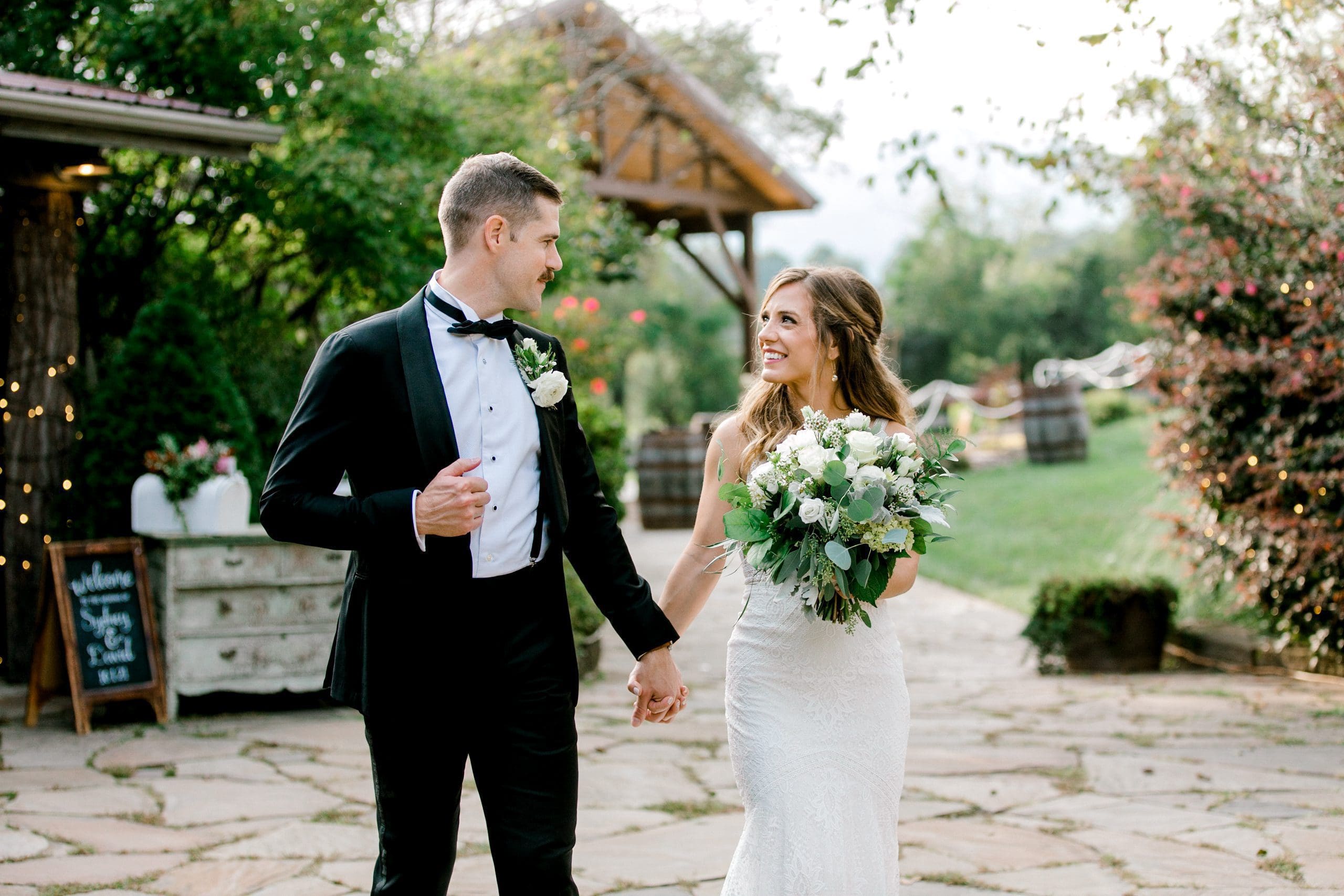 Bride and groom portraits at the Farm | Kathy Beaver Photography | Asheville Wedding Photographer
