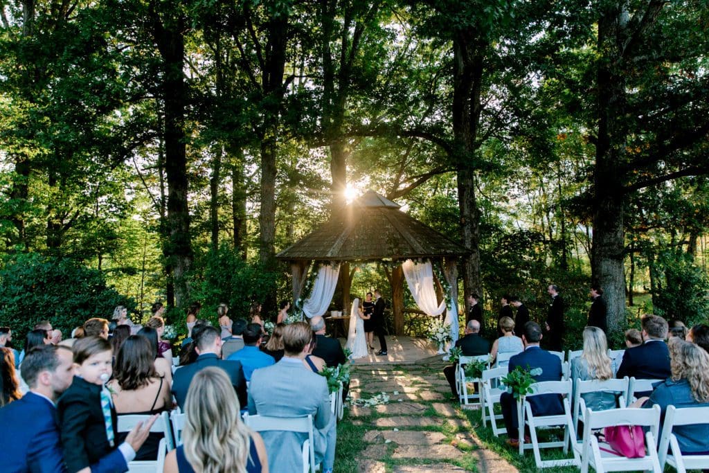 Ceremony photo at The Farm | Kathy Beaver Photography | Asheville Wedding Photographer