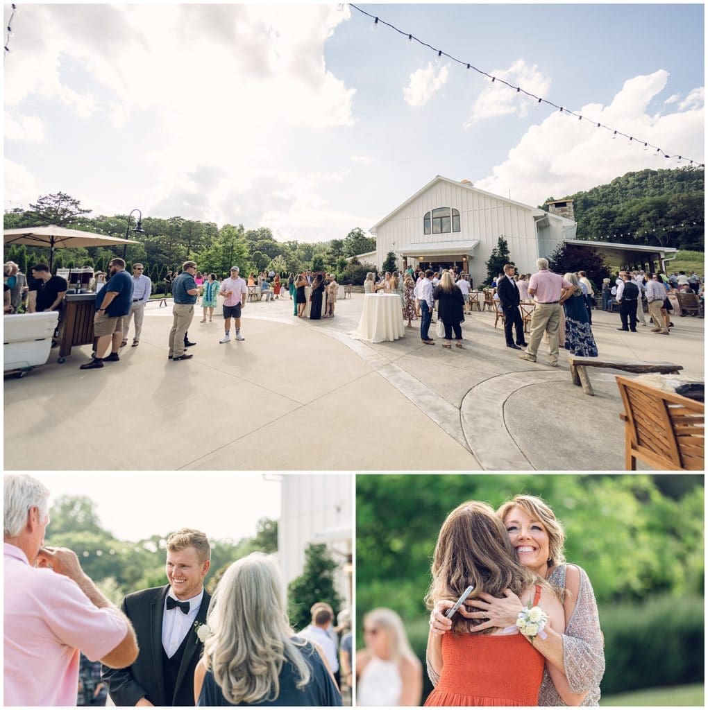 Chestnut Ridge Cocktail hour  | Asheville Wedding Photographer | Kathy Beaver Photography