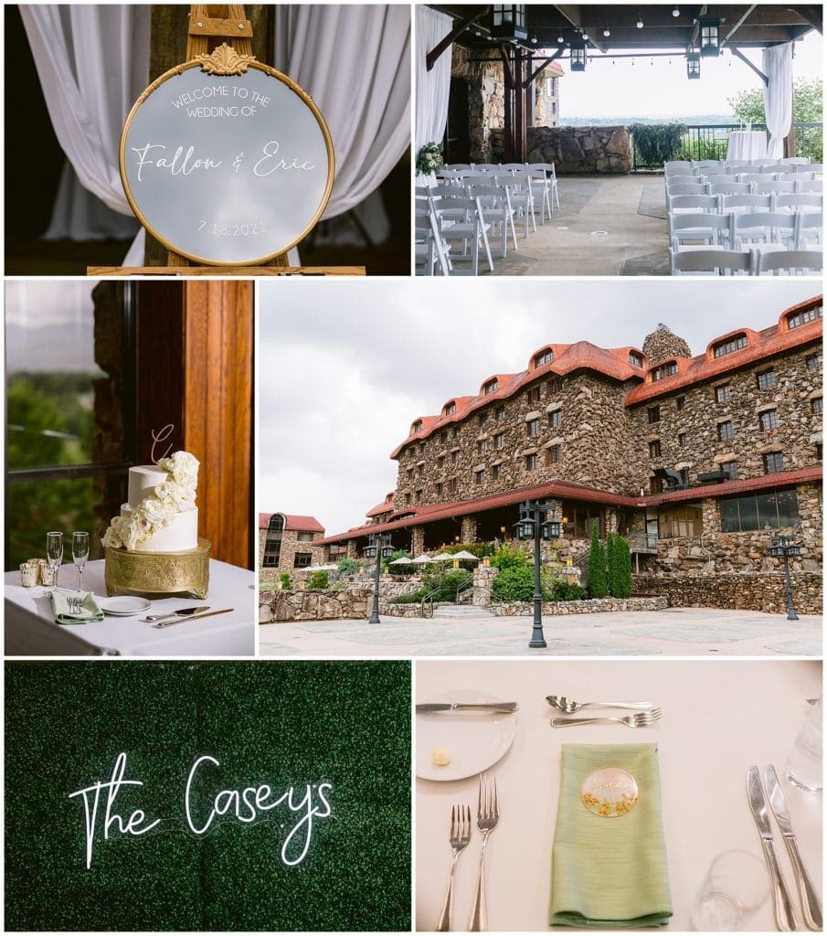 Summer pink and blue wedding at the Omni Grove Park Inn in Asheville | Kathy Beaver Photography