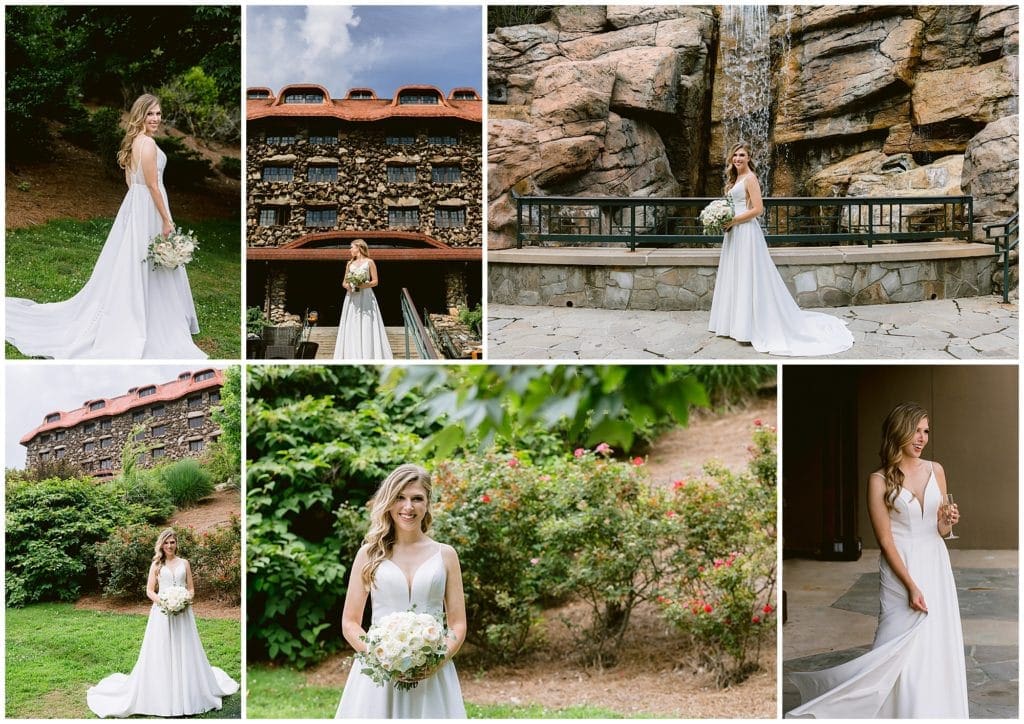Classic Bridal Portraits at the Omni Grove Park Inn in Asheville | Kathy Beaver Photography