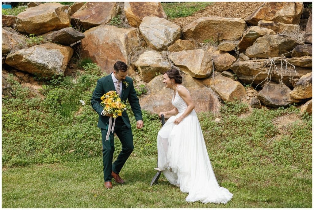 the couple buried the bourbon and then dug it up. 