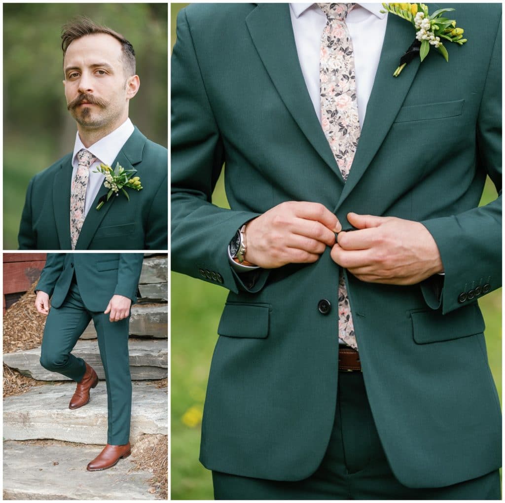 Grooms-details-green-suit