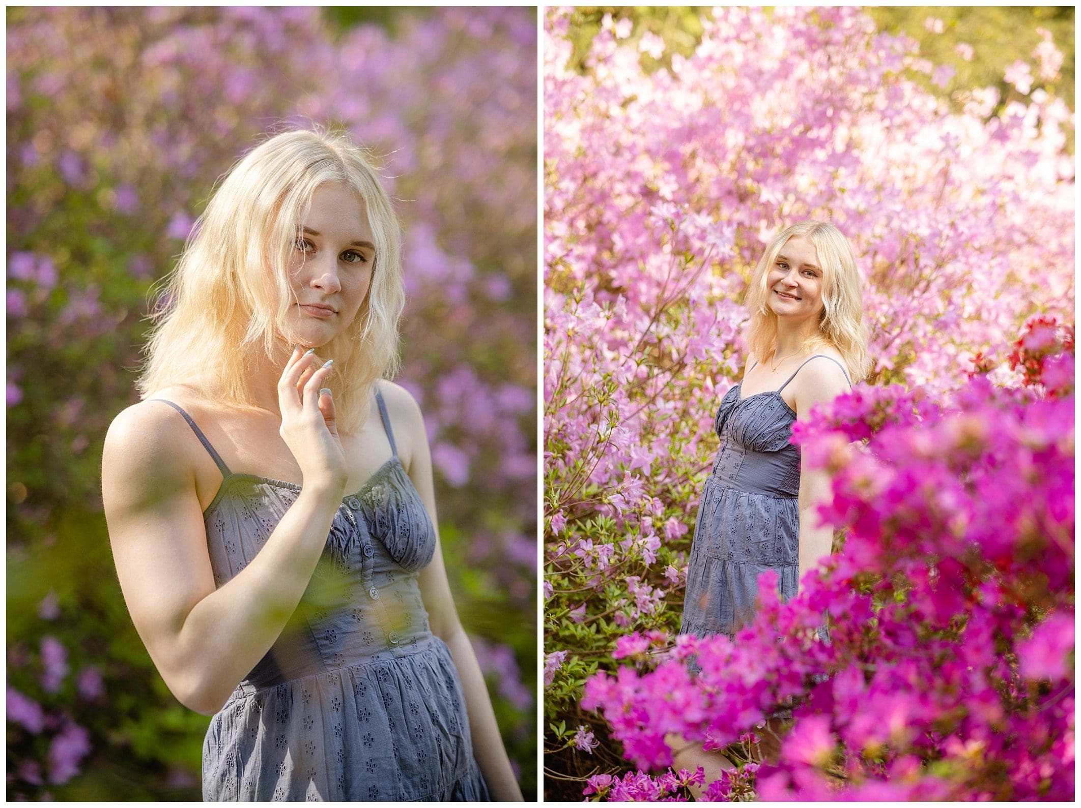 Senior photography in the Biltmore Estate gardens by Kathy Beaver Photography.