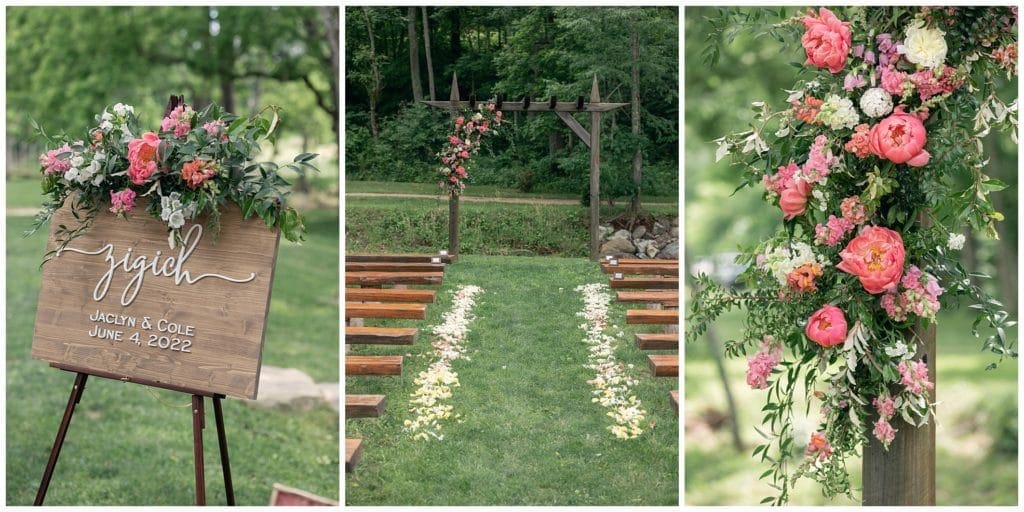 ceremony details that are perfect for a spring wedding at  junebug retro resort