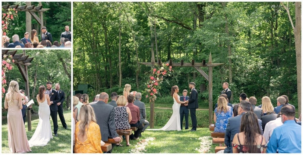 outdoor spring wedding on sunny day