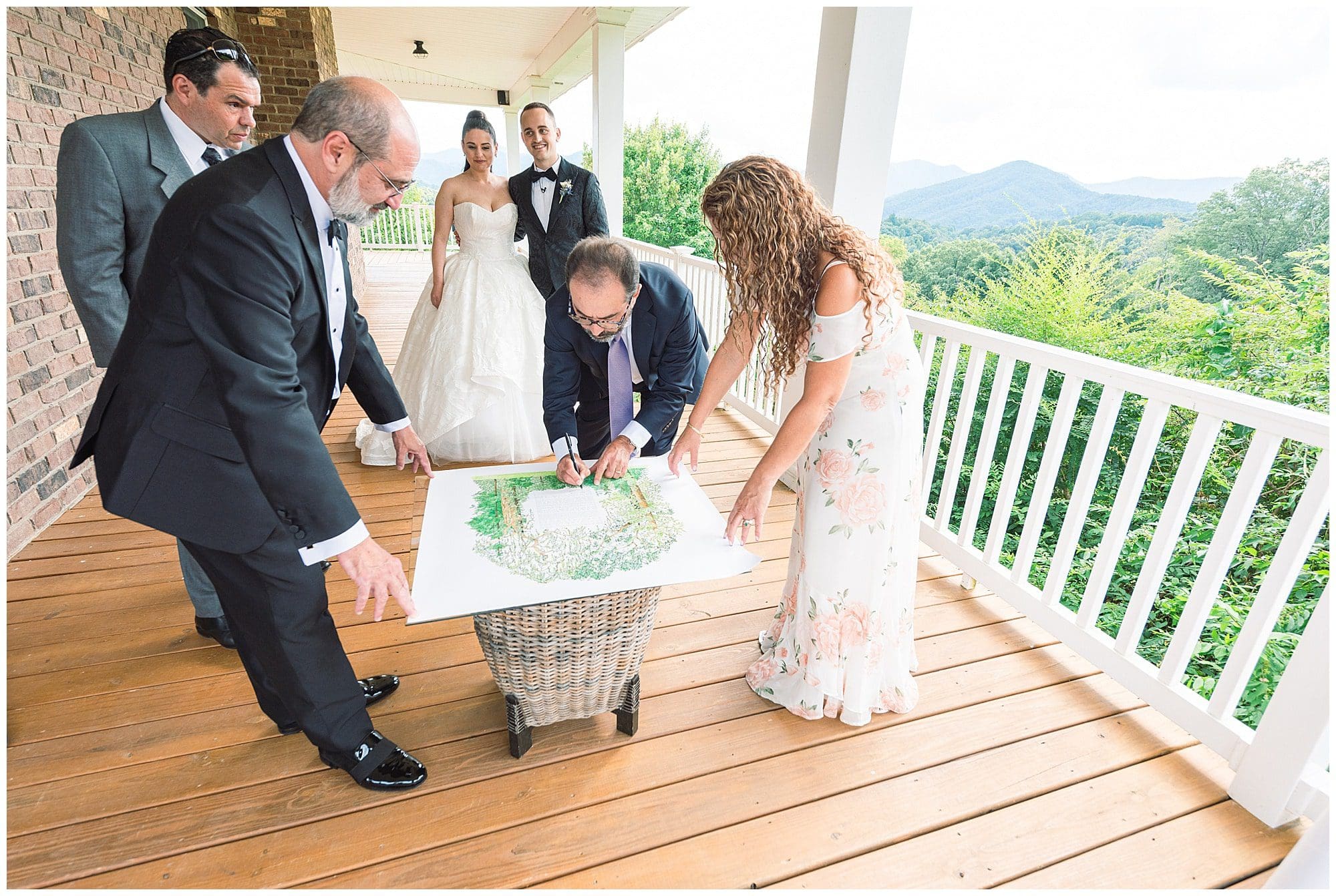 Signing the Ketubah before the wedding ceremony