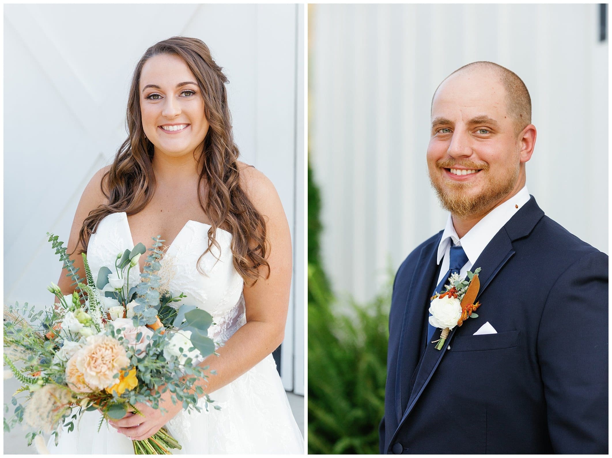 bride and groom portraits for their Chestnut Ridge wedding