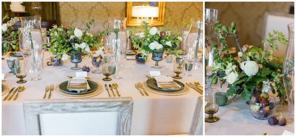 Elegant centerpieces for a Greystone Inn wedding