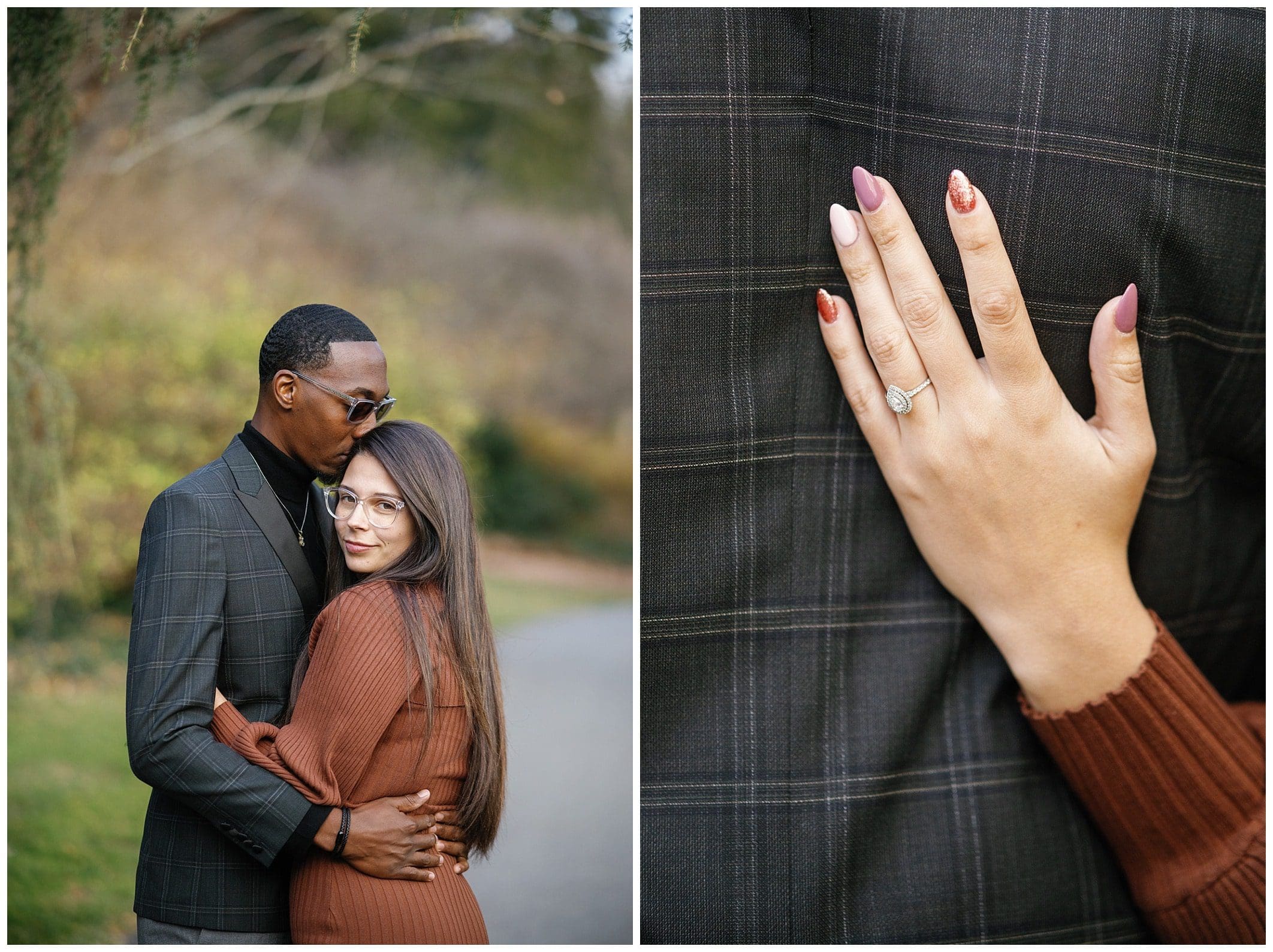 Couple's engagement session at the Biltmore Estate