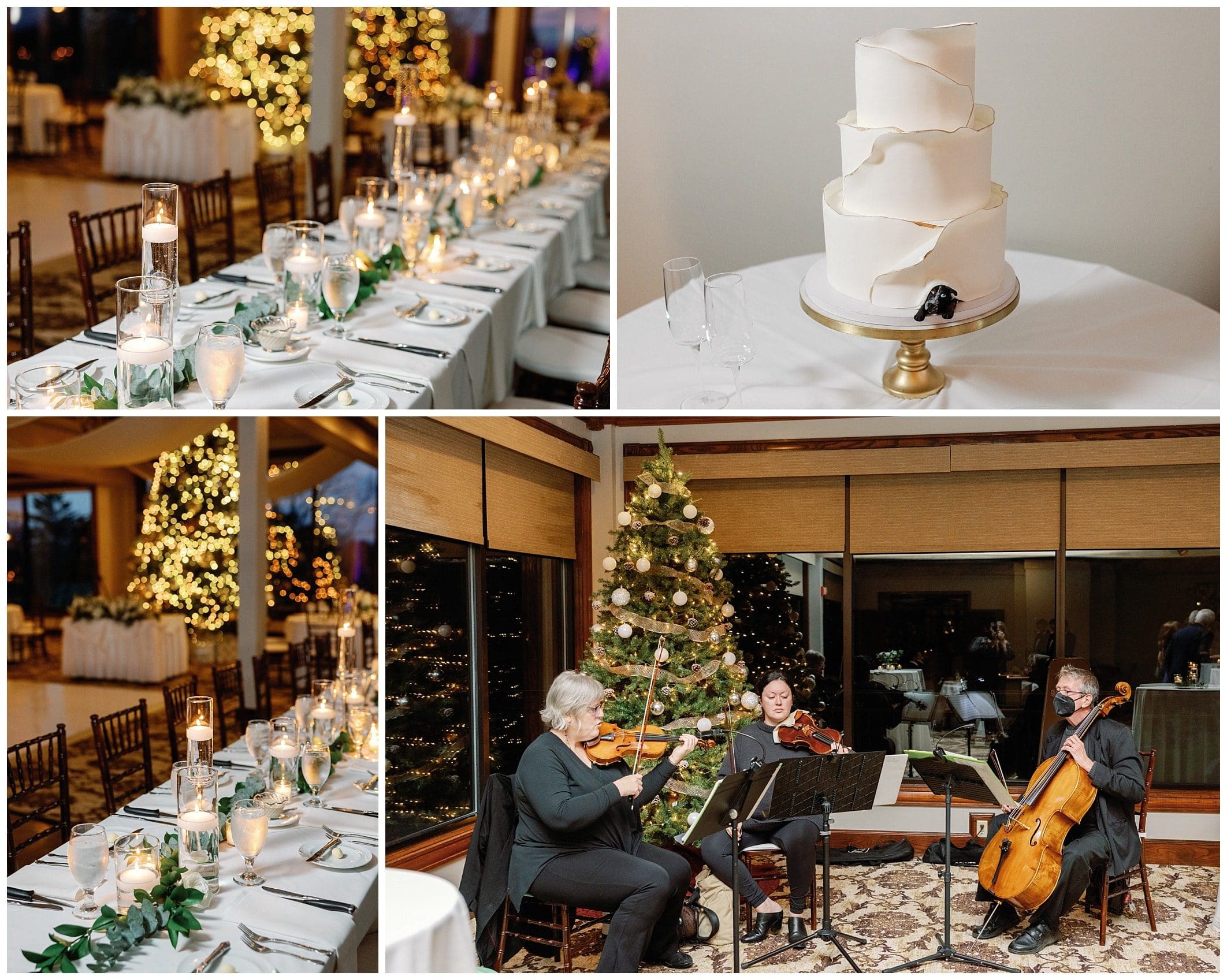 winter wedding at the Country Club of Asheville