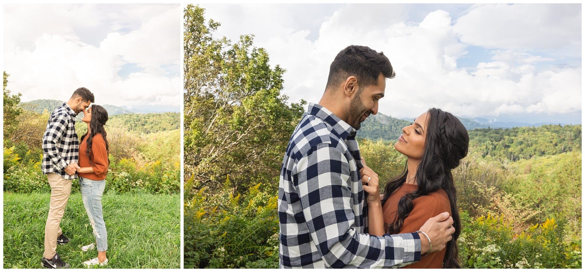 mountaintop engagement session on the Blue Ridge Parkway