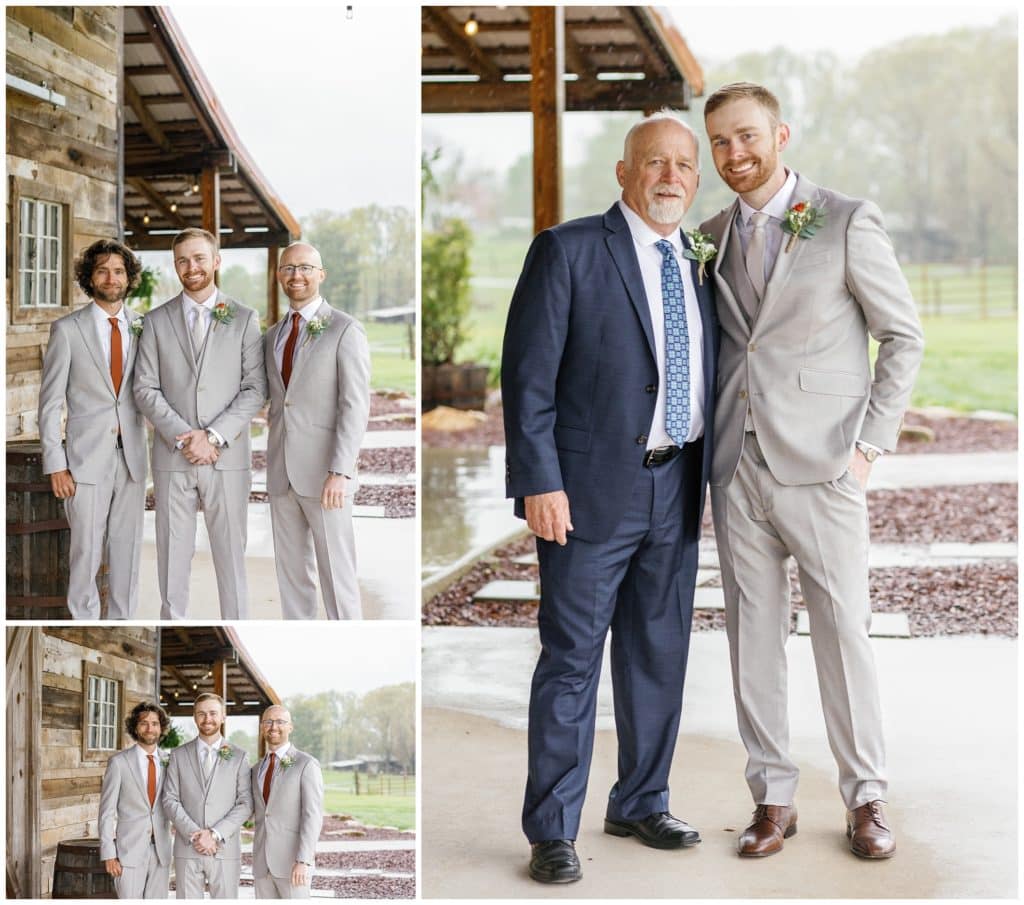 Groom with his dad and brothers