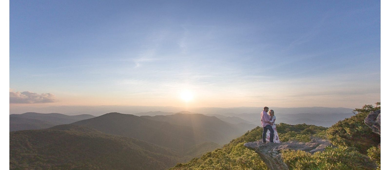 Summer Sunset Engagement in Asheville